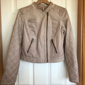 Free People Vegan Leather Moto Jacket
